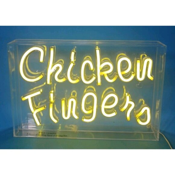 Chicken Fingers Lighted Neon Sign Kitchen Mancave Raising Cane's Restaurant - Picture 4 of 6